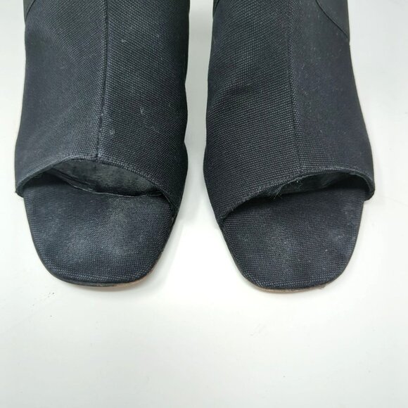 Vintage Helmut Lang Heels 9.5 Black Open Toe - Picture 4 of 13